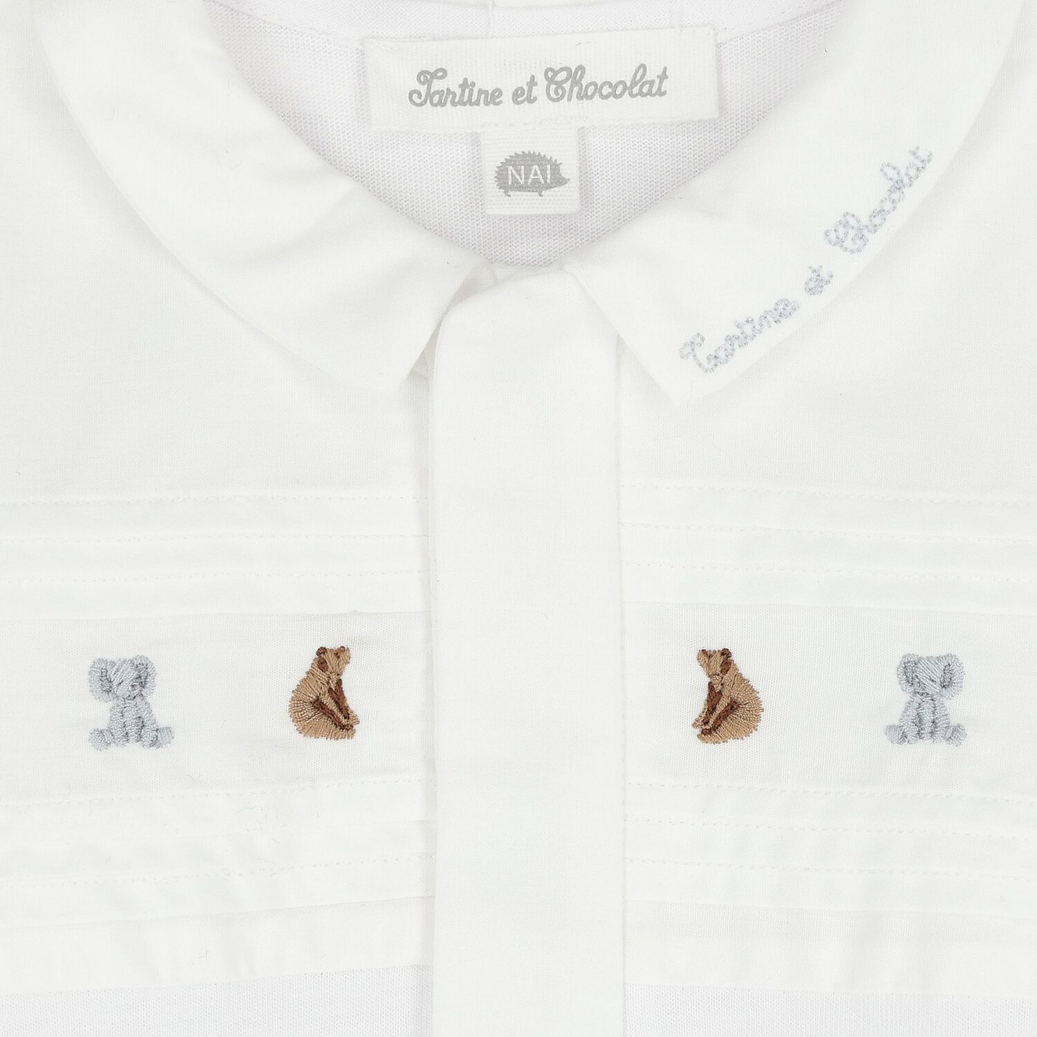 Baby Boys White Logo Babygrow, 1, hi-res