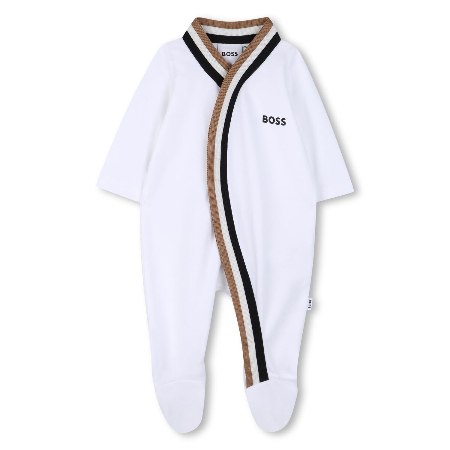 Baby Boys White Logo Babygrow Gift Set, 1, hi-res