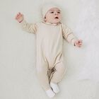 Baby Boys Beige Teddy Bear Babygrow Set, 2, hi-res