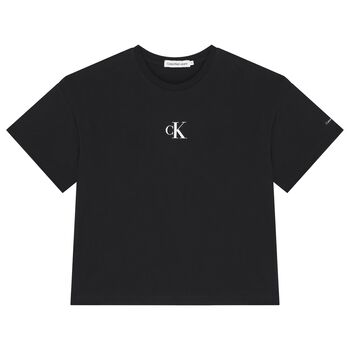 Girls Black Logo T-Shirt