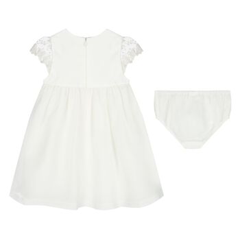 Baby Girls White Lace Dress Set