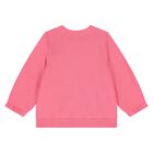 Younger Girls Pink Heart Zip Up Top, 1, hi-res
