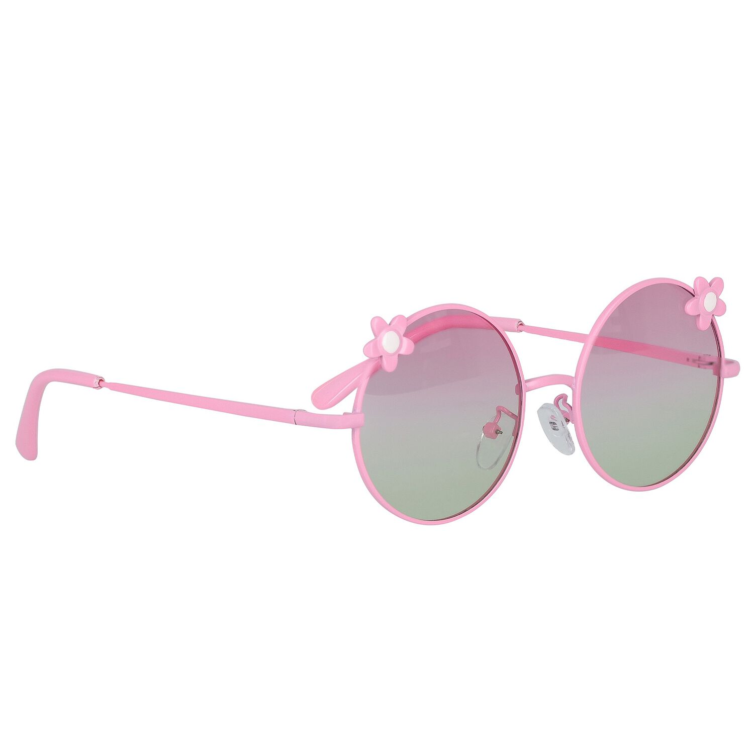 Girls Pink Flower Sunglasses, 1, hi-res