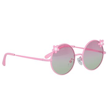Girls Pink Flower Sunglasses