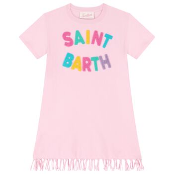 Girls Pink Logo Dress