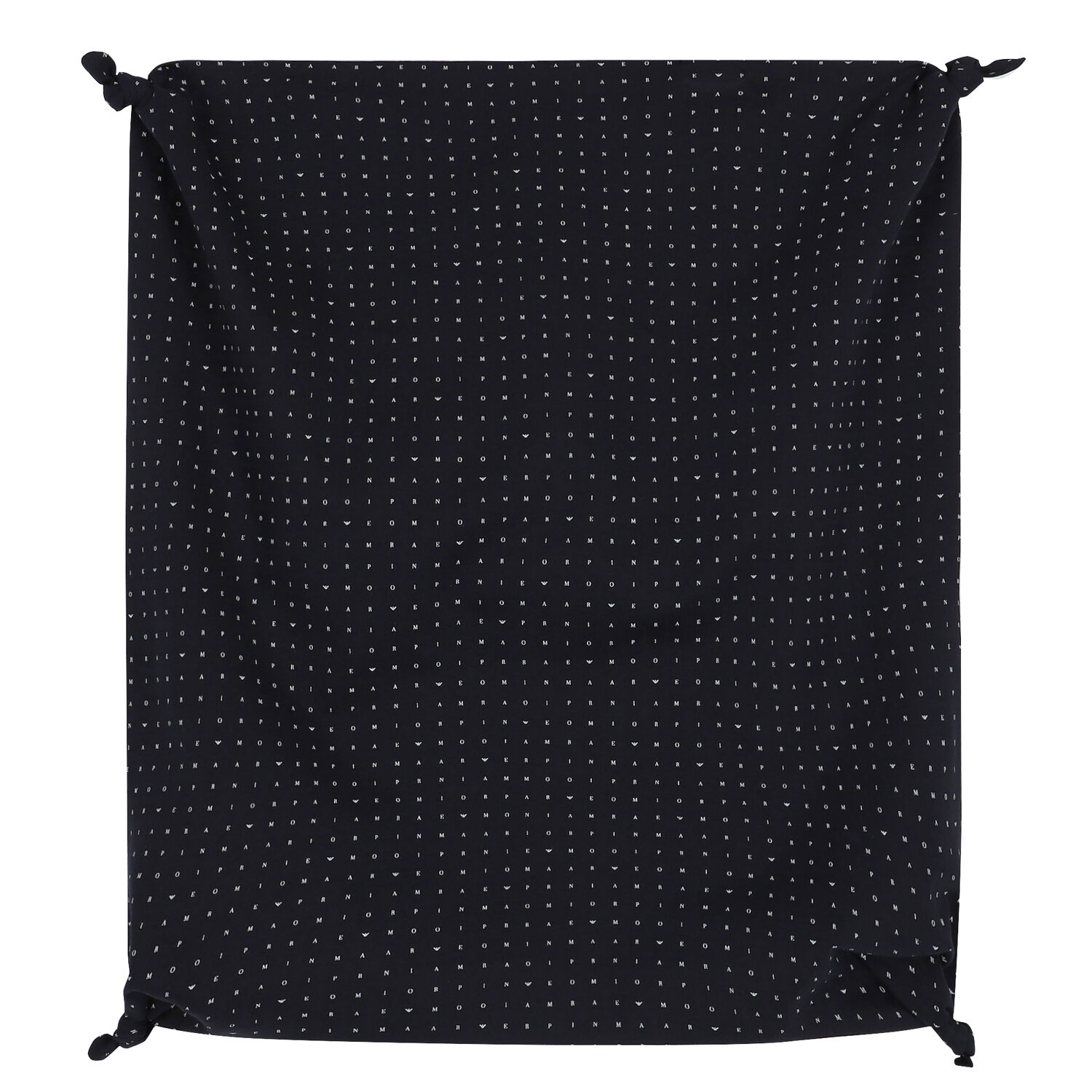 Baby Boys Navy Blue & White Logo Blanket, 1, hi-res