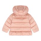 Baby Girls Pink Logo Puffer Jacket, 1, hi-res