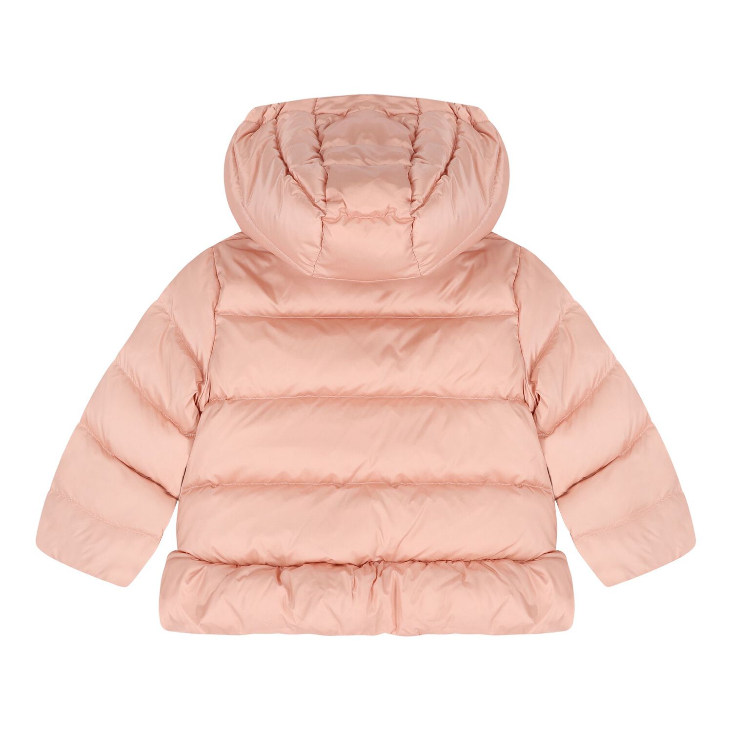 Baby Girls Pink Logo Puffer Jacket, 1, hi-res