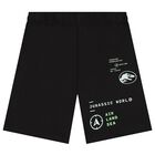 Boys Black Jurassic Shorts Set, 1, hi-res