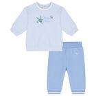 Baby Boys Blue Logo Tracksuit, 1, hi-res