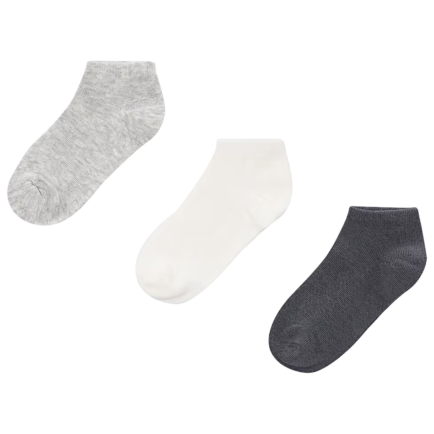 Boys Grey & White Socks (3 Pack) , 3, hi-res