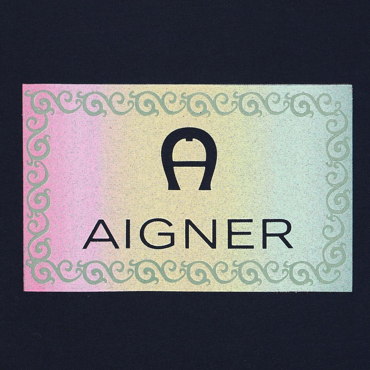 Girls Navy Logo T-Shirt, 1, hi-res