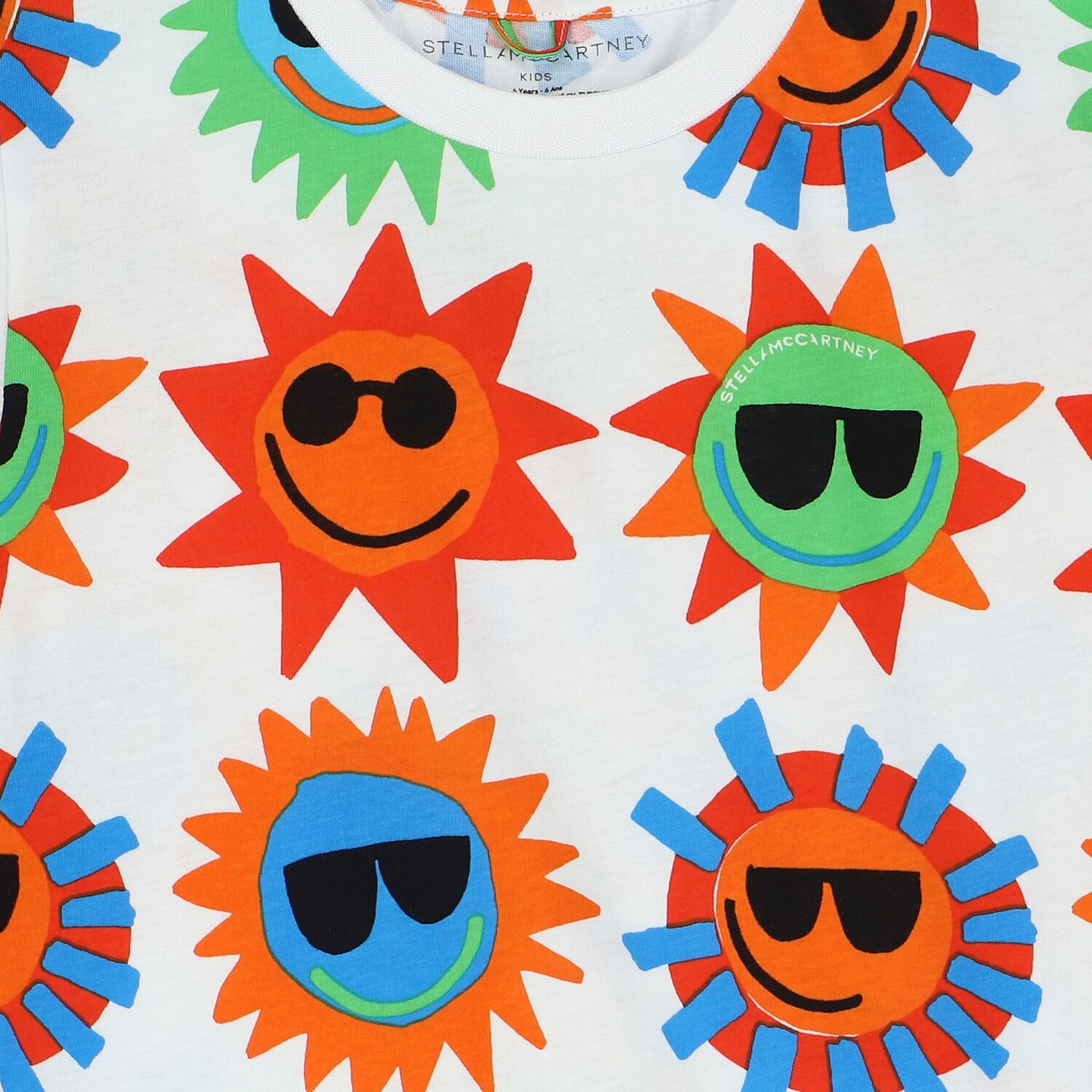 Boys White Sun T-Shirt, 1, hi-res