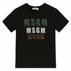 Girls Black Embellished T-Shirt, 1, hi-res