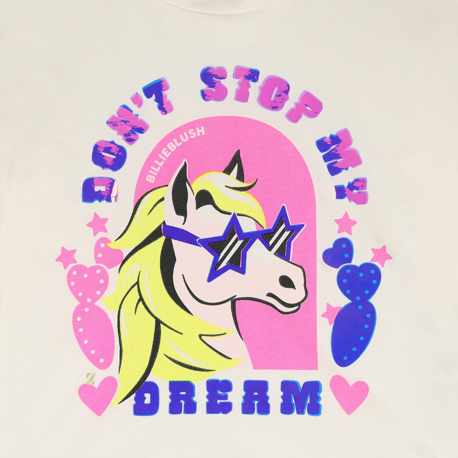 Girls Ivory Pony Long Sleeve Top, 1, hi-res