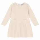 Younger Girls Beige Dress, 1, hi-res