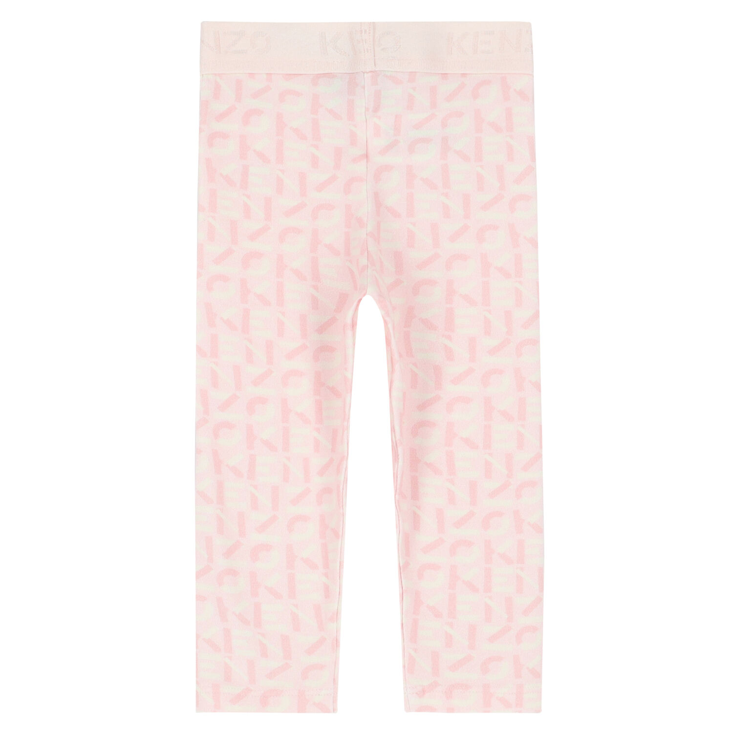 Younger Girls Pink Logo Leggings, 1, hi-res
