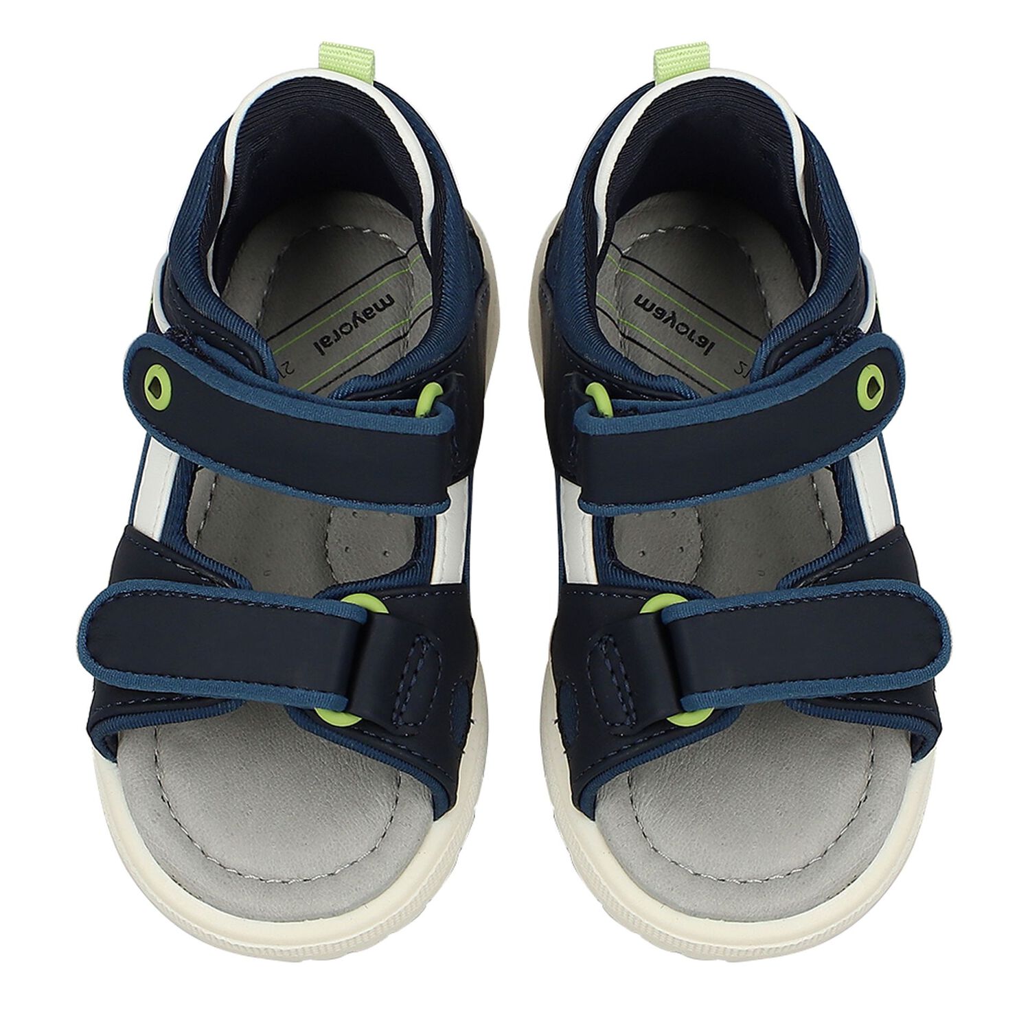 Younger Boys Navy Blue Sandals, 1, hi-res