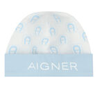 Baby Boys Blue & White Logo Babygrow Set, 1, hi-res