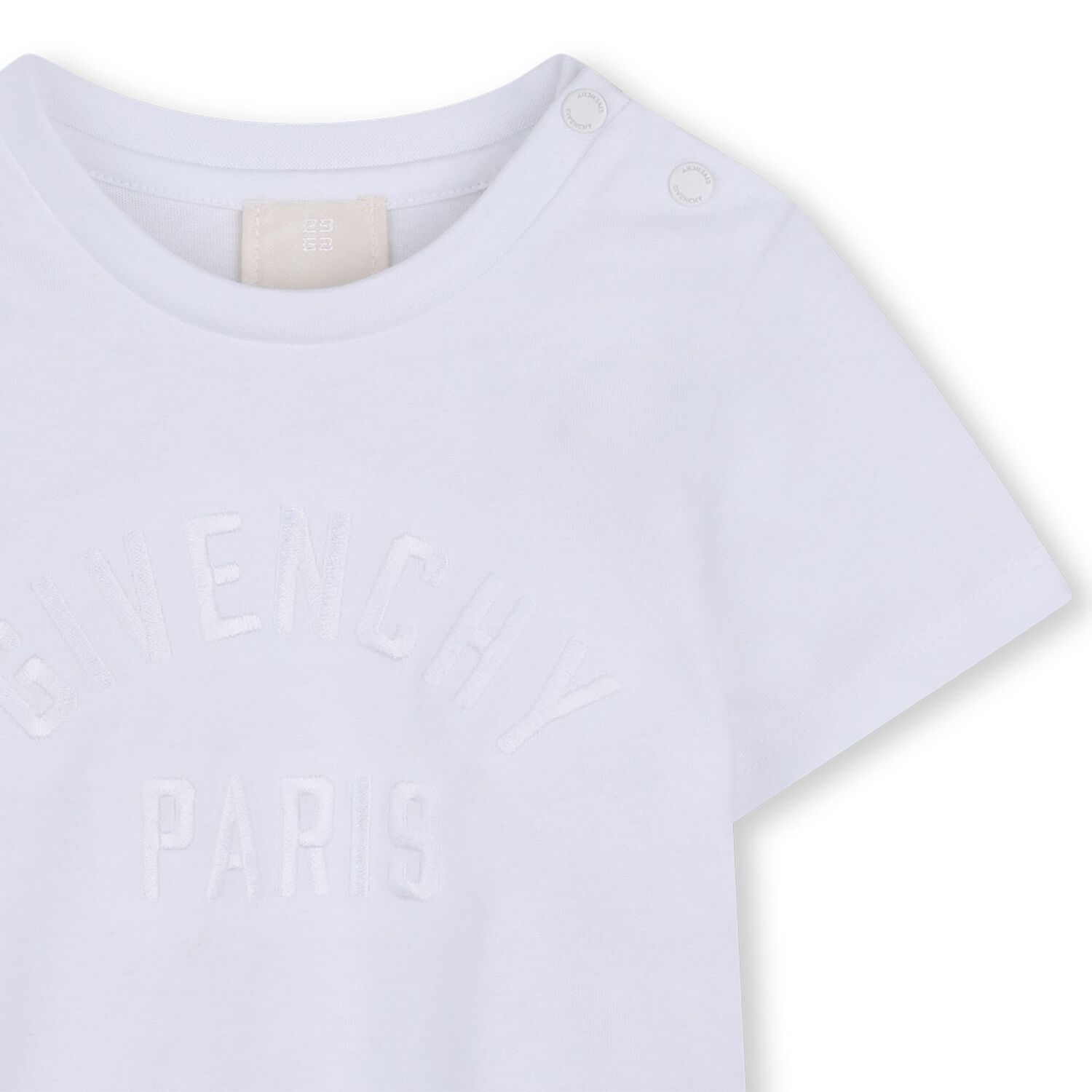 Younger Boys White Logo T-Shirt, 1, hi-res