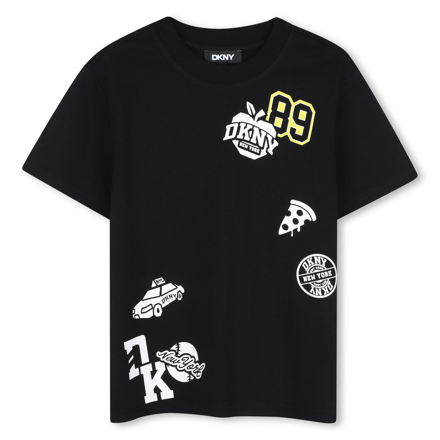 Boys Black Logo T-Shirt, 1, hi-res