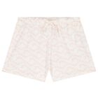 Girls Pink & Ivory Glittery Logo Shorts Set, 1, hi-res