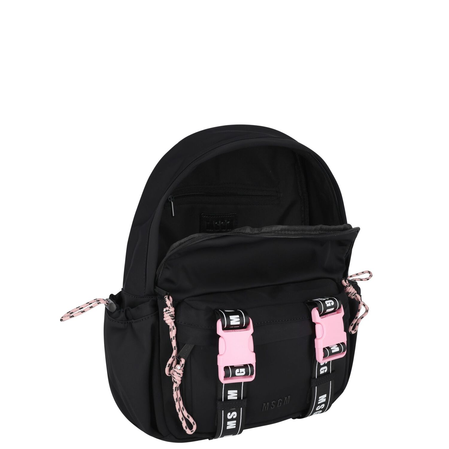 Girls Black & Pink Logo Backpack, 1, hi-res