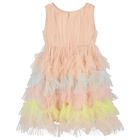 Girls Pink Ruffled Tulle Dress, 1, hi-res
