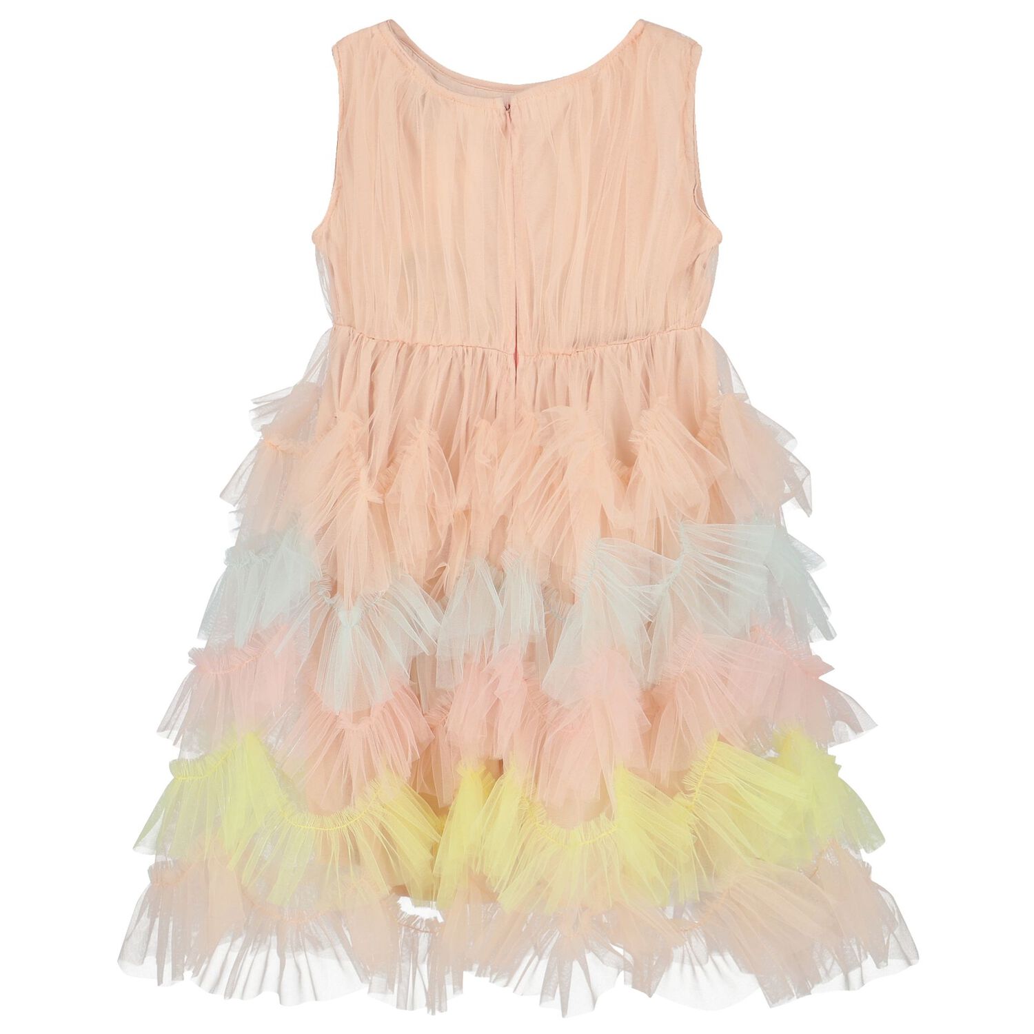 Girls Pink Ruffled Tulle Dress, 1, hi-res image number null