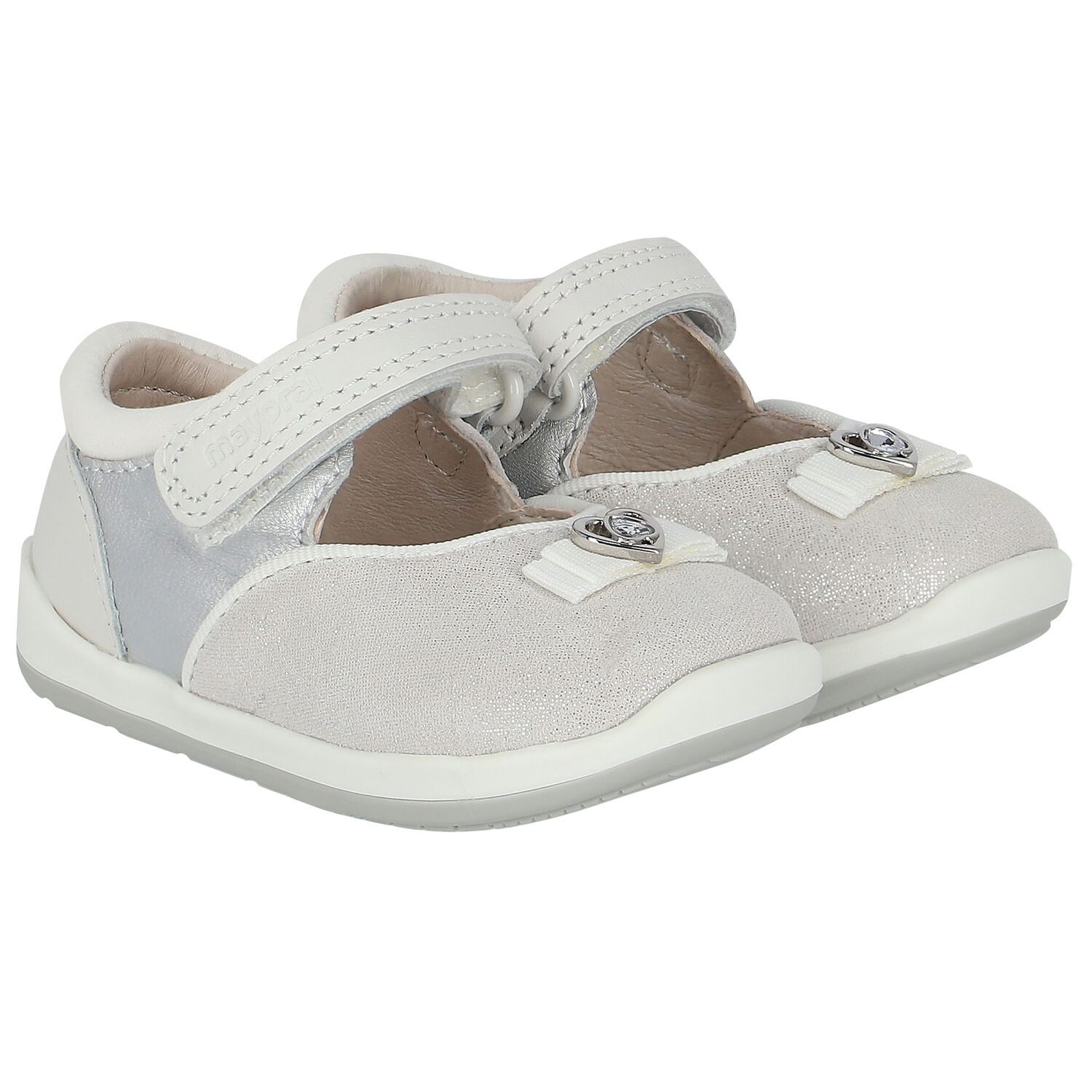 First Steps Baby Girls Metallic Shoes, 1, hi-res