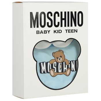 Blue Teddy Bear Logo Baby Romper