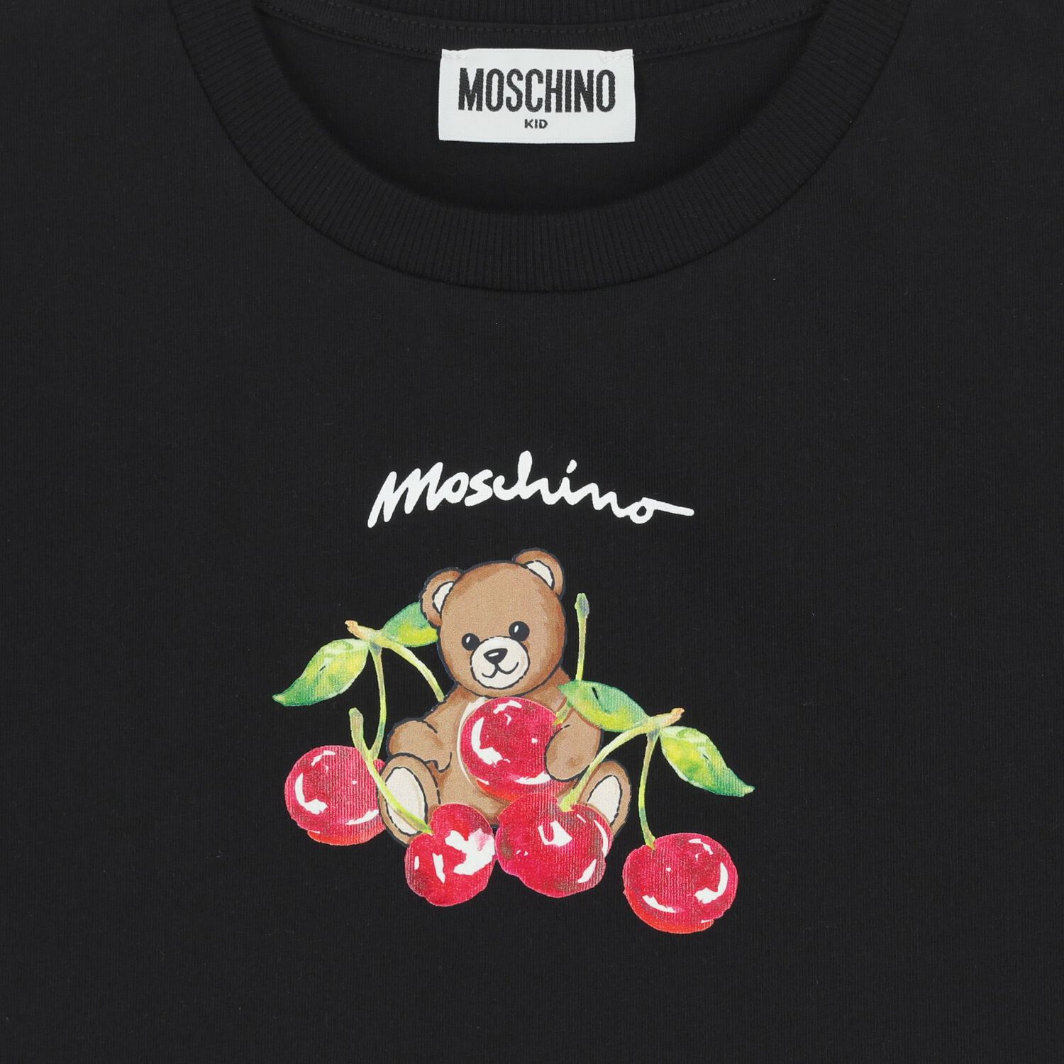 Girls Black Teddy Bear Logo Shorts Set, 1, hi-res