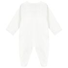 Baby Girls Ivory Flower Babygrow, 1, hi-res