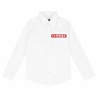 Boys White Logo Shirt, 1, hi-res