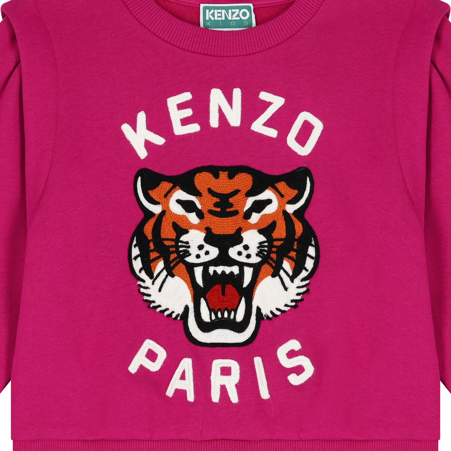 Girls Pink Lucky Tiger Logo Sweatshirt, 1, hi-res image number null