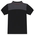 Boys Black Aston Martin Logo Polo Shirt, 1, hi-res
