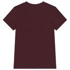 Boys Burgundy & White Cotton Logo T-Shirts ( 2-Pack ), 3, hi-res
