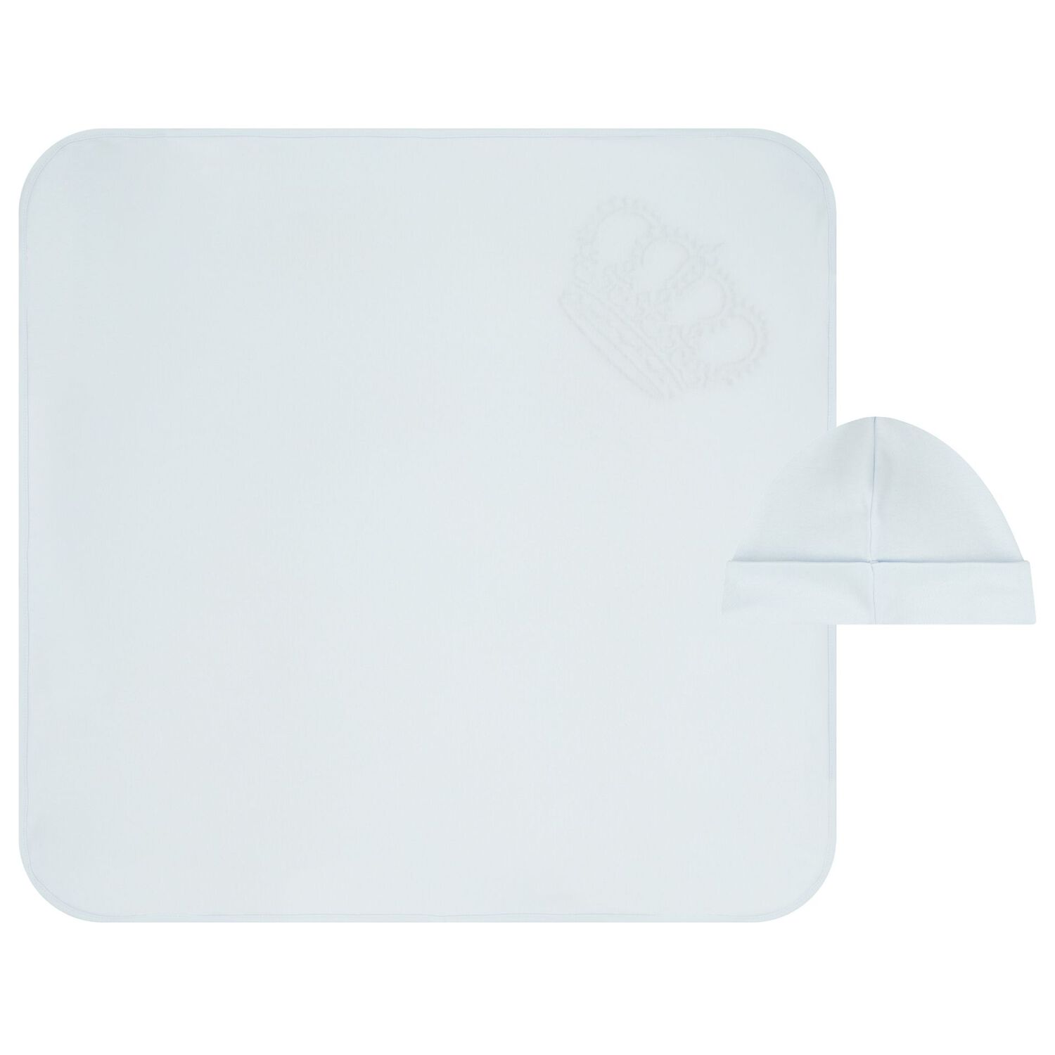 Baby Boys Blue Crown Blanket & Hat Set , 2, hi-res image number null