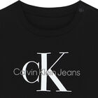 Baby Boys Black Logo Long Sleeve Top, 1, hi-res