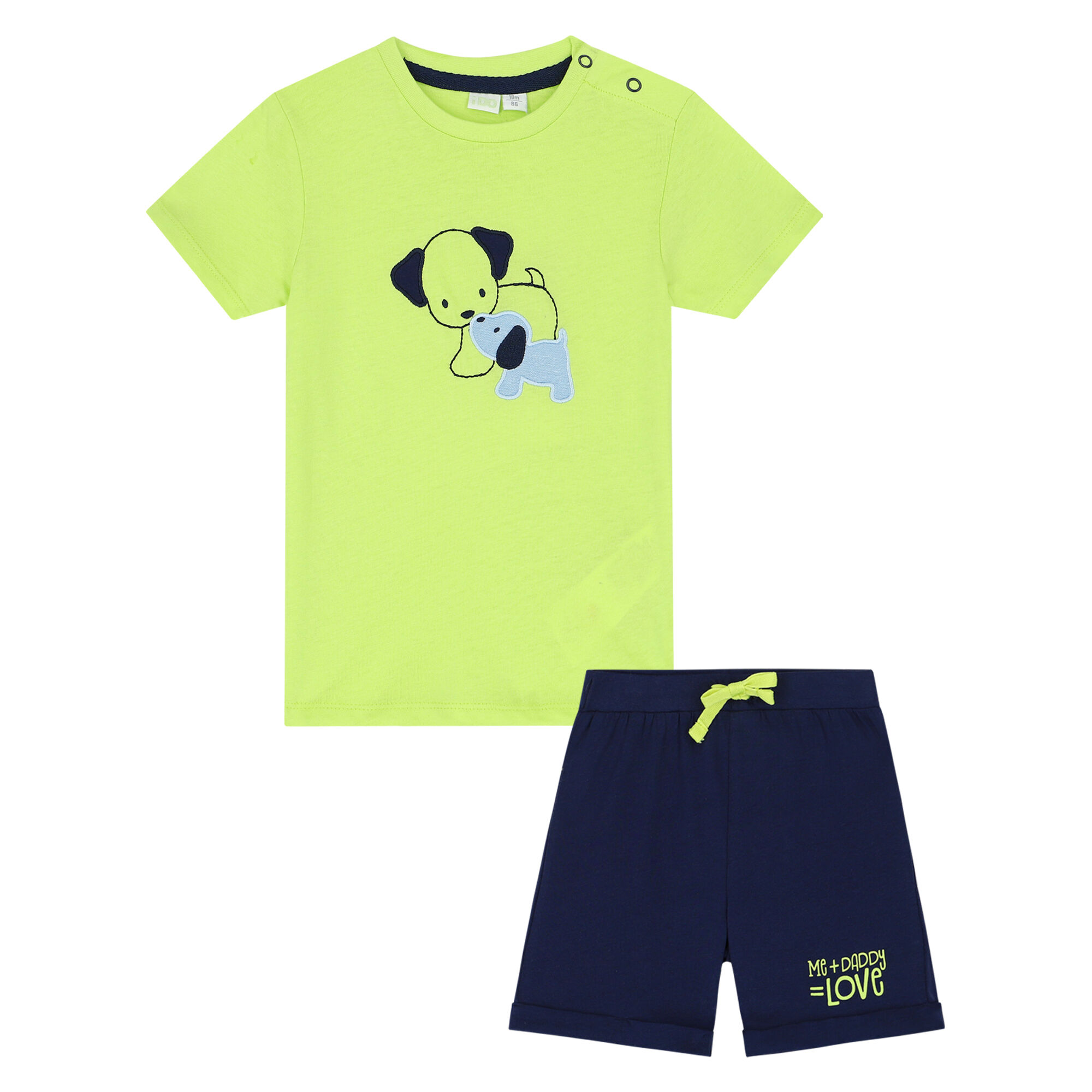 iDO Baby Boys Green Navy Shorts Set Junior Couture UK