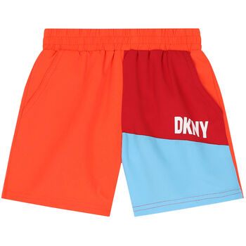 Boys Red Logo Swim Shorts