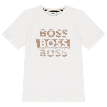 Boys White Logo T-Shirt