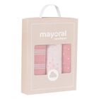 Baby Girls White & Pink Muslins (3-Pack), 2, hi-res