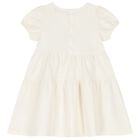 Younger Girls Ivory Logo Dress, 1, hi-res