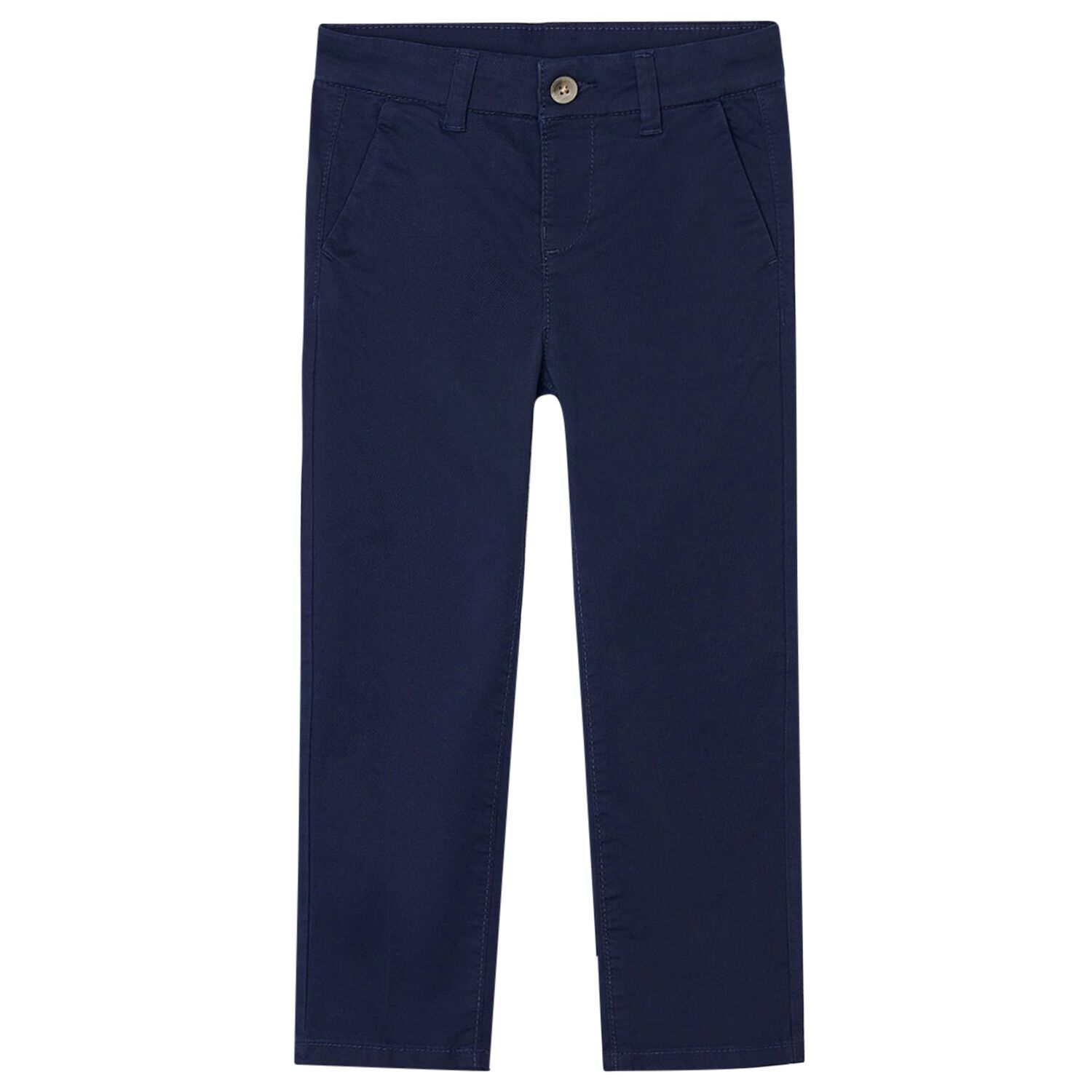 Boys Navy Blue Chino Trousers, 3, hi-res