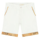 Boys Ivory Geo Map Shorts, 1, hi-res