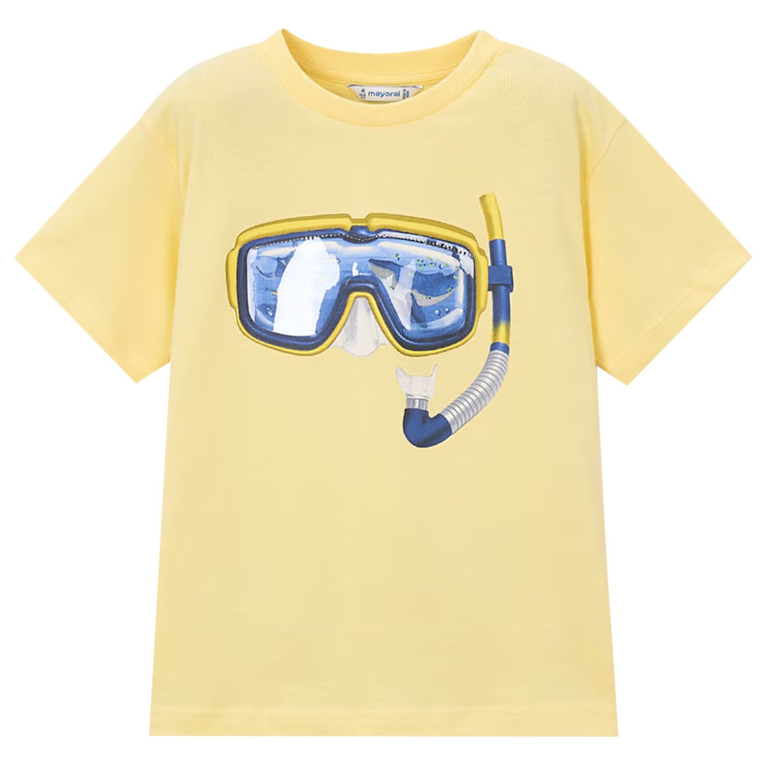Boys Yellow Goggles T-Shirt, 2, hi-res