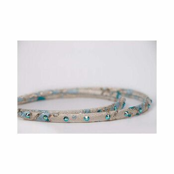 Gold and Turquoise Jacquard Headband