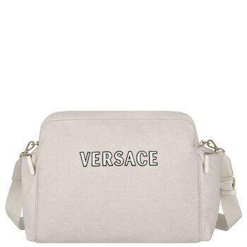 Beige Logo Canvas Changing Bag