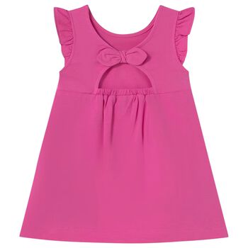 Younger Girls Pink Cotton Mermaid Dress